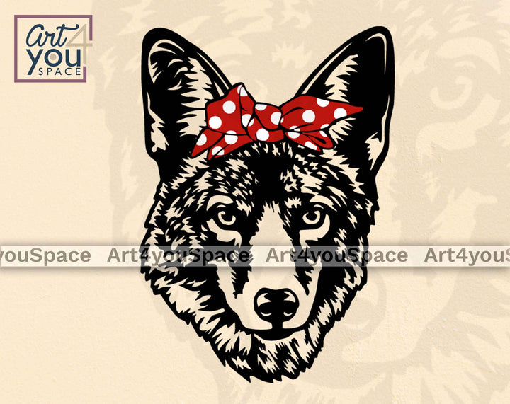 coyote with bandana svg