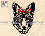 coyote with bandana svg