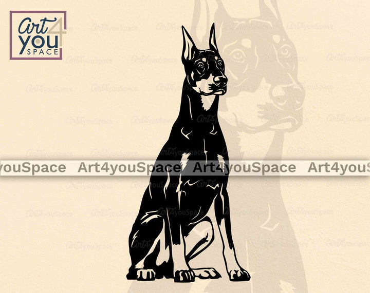 Doberman Pinscher laser cut file