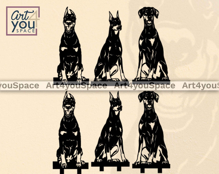 Doberman Pinscher topper svg