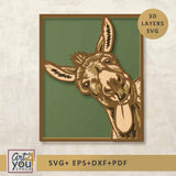 donkey paper cutting