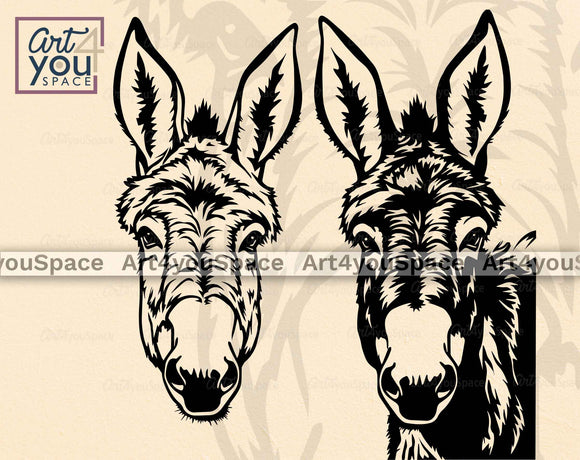 Cute donkey svg files