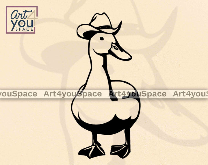 duck cowboy hat svg