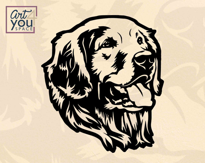 Golden Retriever head svg