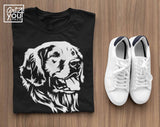 Golden Retriever black t-shirt svg