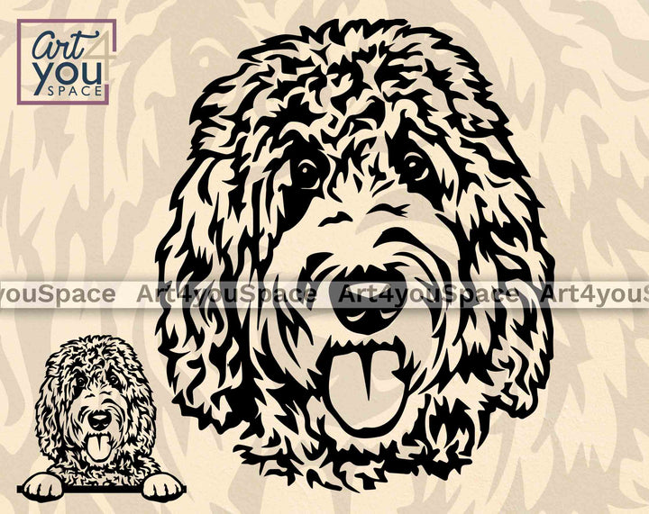 golden doodle svg