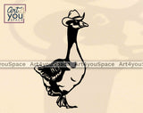 goose cowboy hat svg