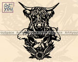 highland co sheep goat pig art svg