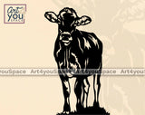 Jersey Cow Standing SVG Metal Cut File