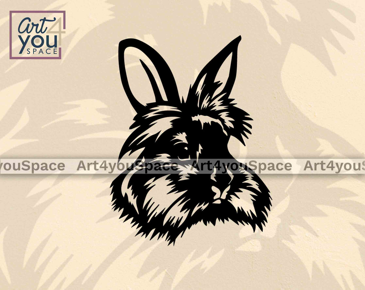 Buy Lion Head Rabbit Cut File SVG, DXF, PNG – Art4youSpace