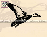 flying female mallard duck svg cut file