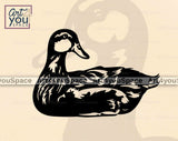 cute female mallard duck svg