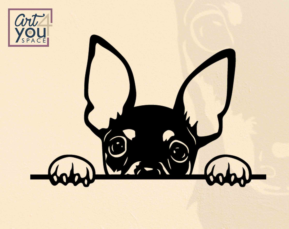 Buy Funny Peeking Miniature Pinscher SVG, DXF, PNG – Art4youSpace