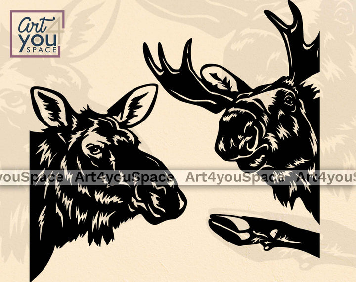 funny moose svg