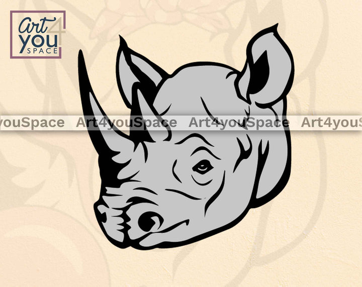 Rhino Face SVG