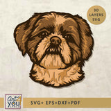 shih tzu 3d svg
