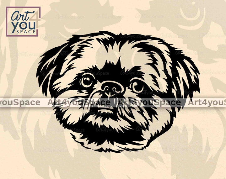 Shitzu Face Svg