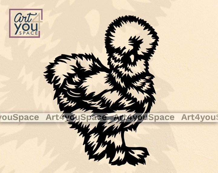 silkie chicken svg