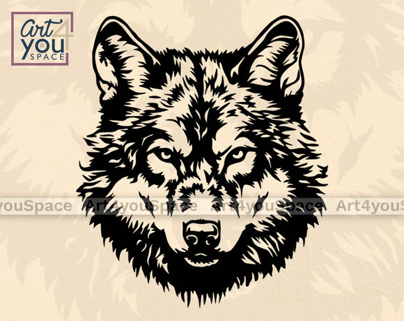 dangerous Wolf Head SVG 