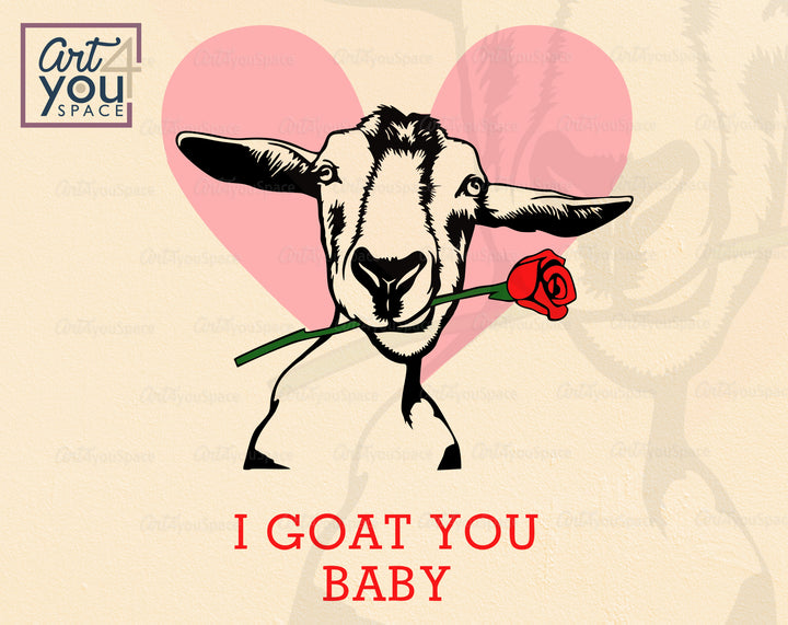 Goat Valentine DXF
