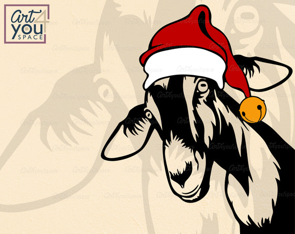 nubian goat CHRISTMAS SVG