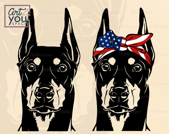 Doberman Pinschers SVG