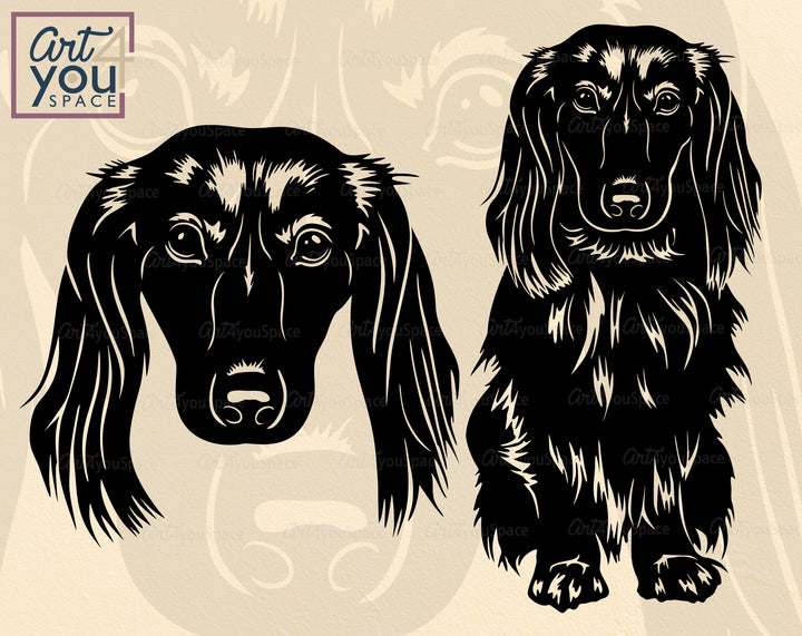  Longhaired Doxie SVG