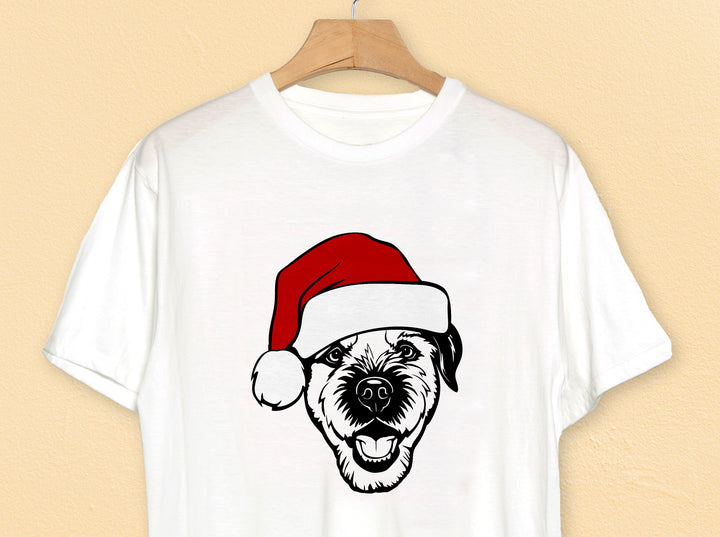 border terrier santa hat