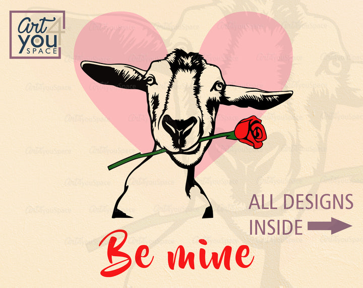 Goat Valentine Art