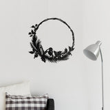 Christmas Wreath With Bird PNG