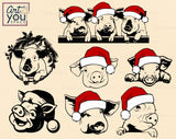 Christmas Pig SVG