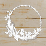 Christmas Wreath With Bird Cricut