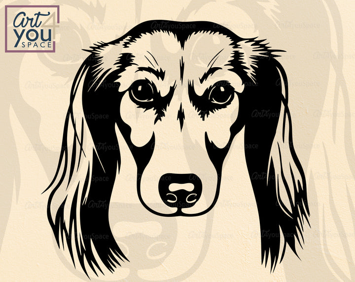 Longhaired Dachshund DXF