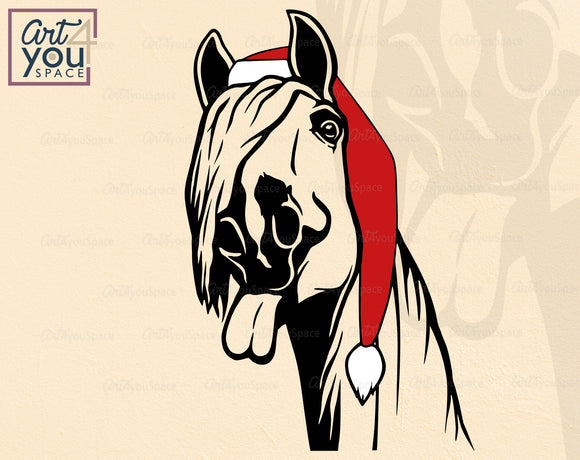 horse Christmas svg