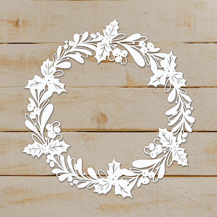 Christmas Holly Wreath PNG