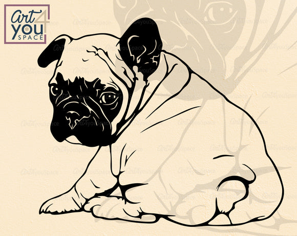 French Bulldog Puppy SVG