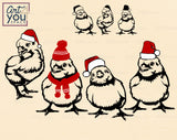 Chick Christmas SVG
