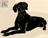 Great Dane Black PNG