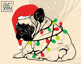 French Bulldog Christmas SVG