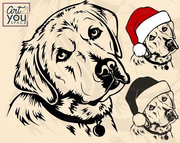 Christmas Labrador Retriever SVG