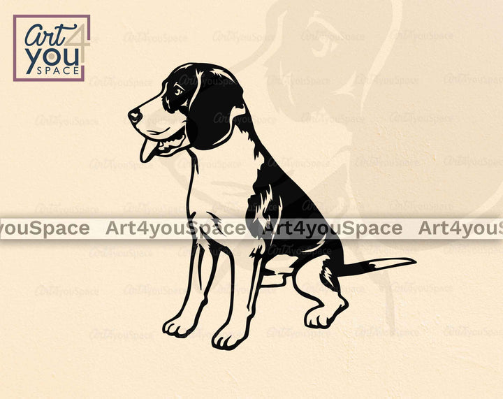 beagle in sitting position svg