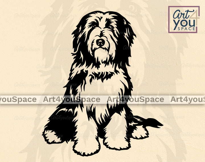 Bearded Collie DXF