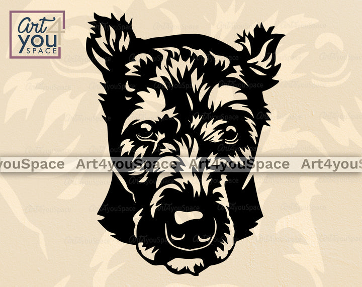 Bouvier Cut Ears DXF