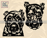 Bouvier Cut Ears SVG