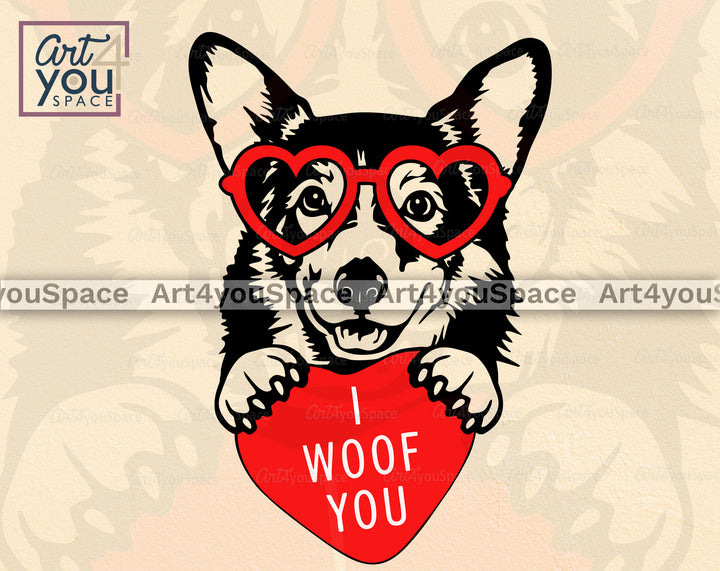 Corgi Valentine Cricut
