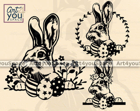 y⭐︎Rabbit Buy Rabbit, Easter Egg SVG, DXF, PNG – Art4youSpace