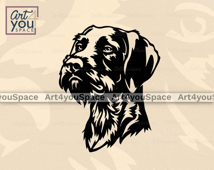 German Wirehaired Pointer svg