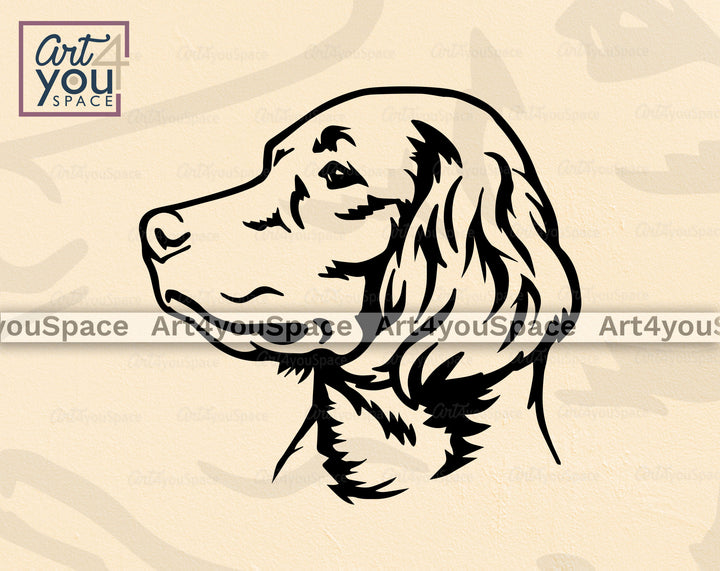 Irish Setter Vector Line Art