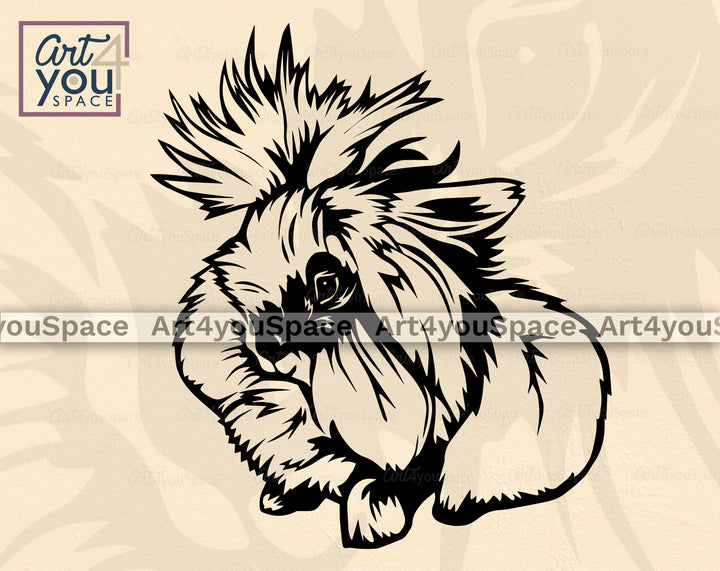  Lion Head Rabbit PNG