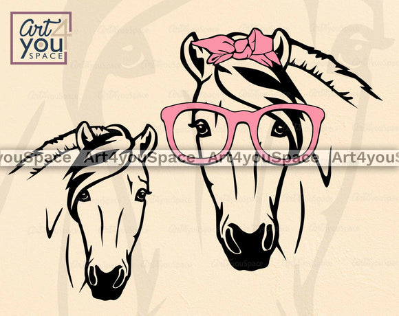 fjord horse head clipart